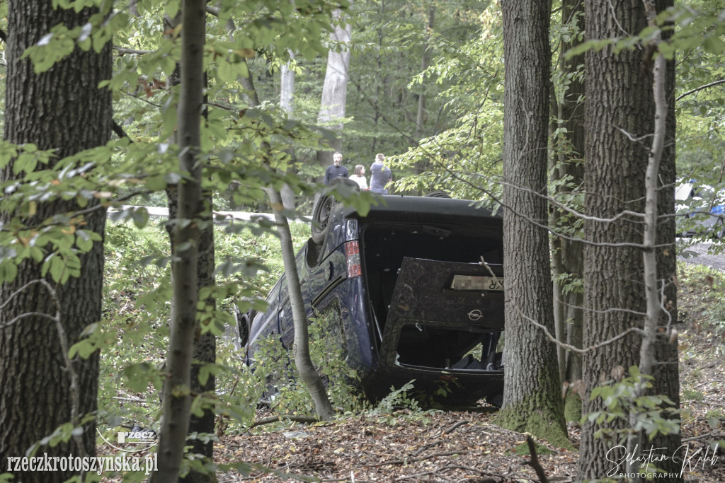 Wypadek dwóch samochodów na drodze do Sulmierzyc