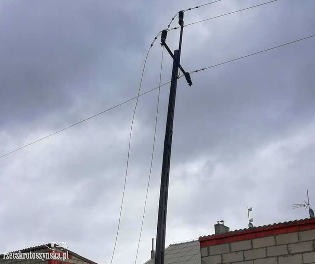 Wichura łamała drzewa i uszkadzała linie energetyczne
