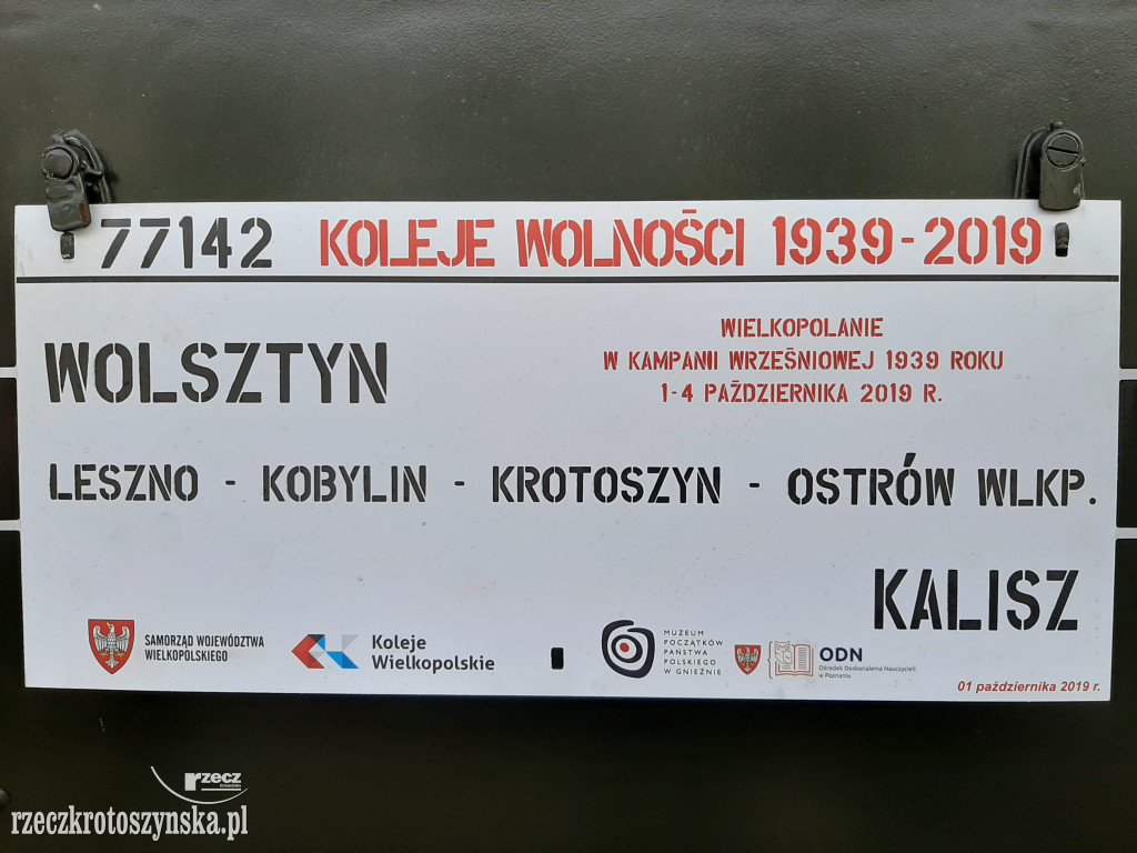 Pociąg retro na krotoszyńskim dworcu