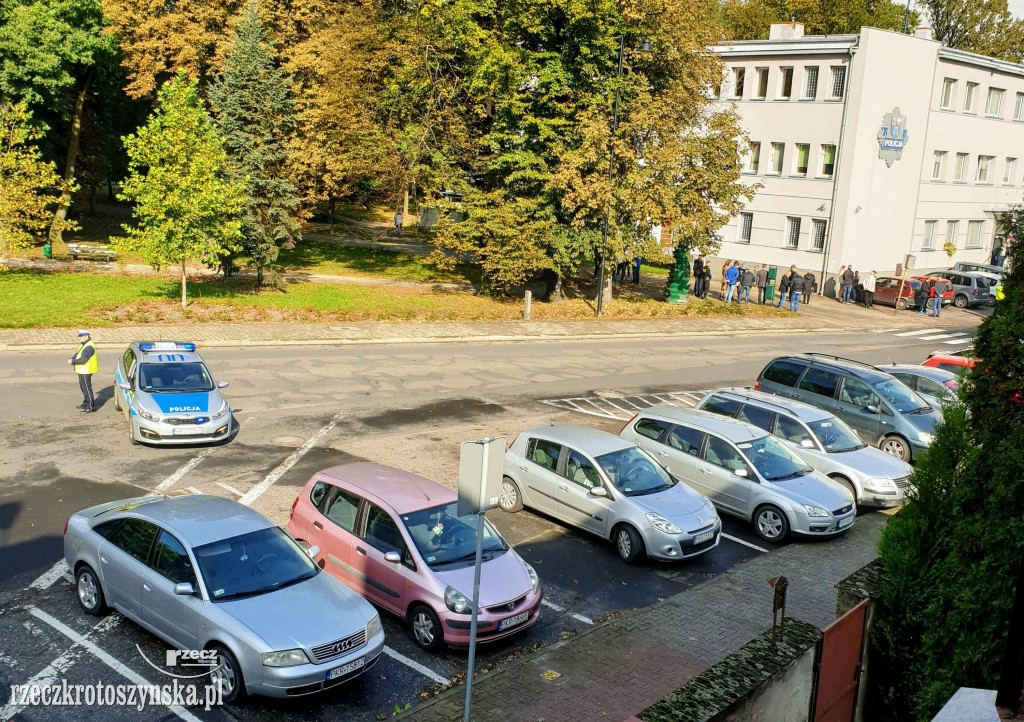 Ewakuacja komendy policji