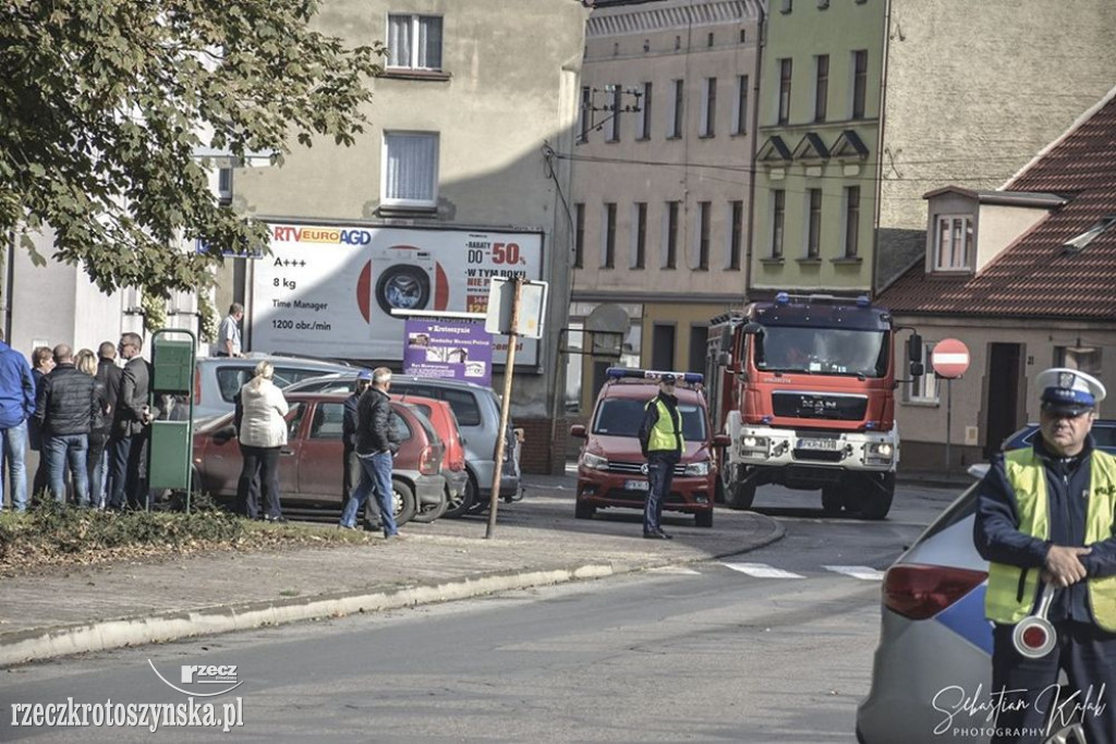 Ewakuacja komendy policji