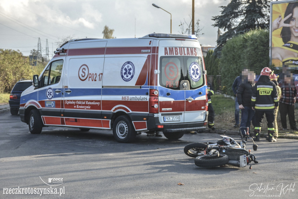 Auto uderzyło w motocykl