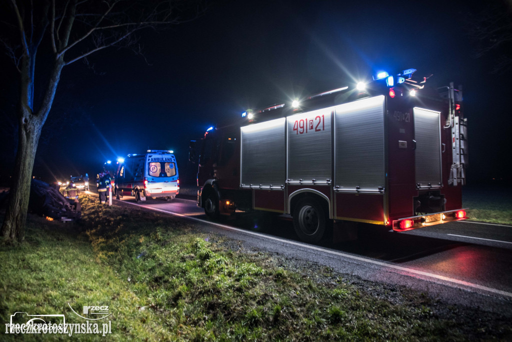 Czołowe zderzenie na DK15. Kierowca BMW bez prawka