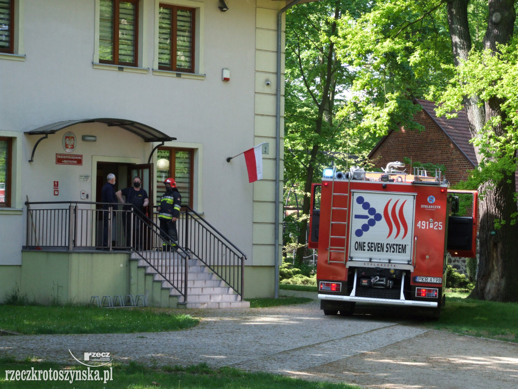 Zadymienie w budynku prokuratury