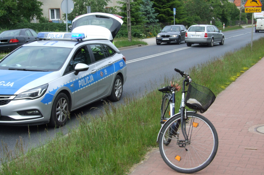 Potrącenie rowerzysty na Zdunowskiej