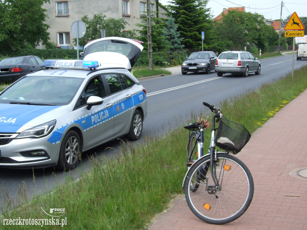 Potrącenie rowerzysty na Zdunowskiej