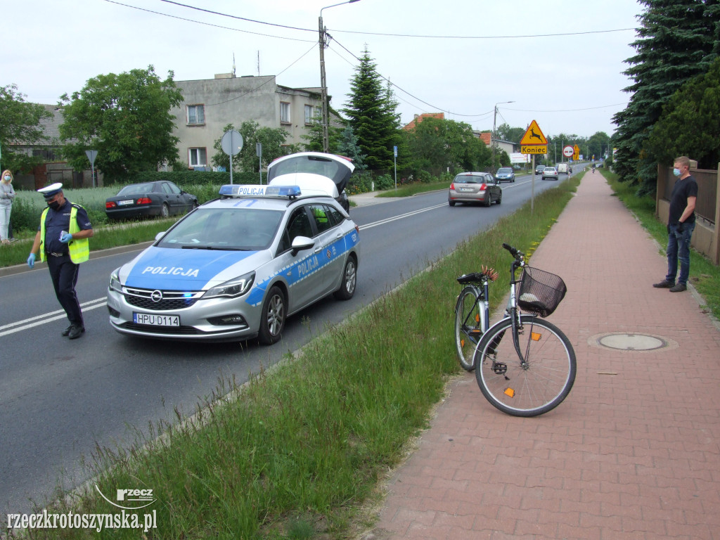 Potrącenie rowerzysty na Zdunowskiej