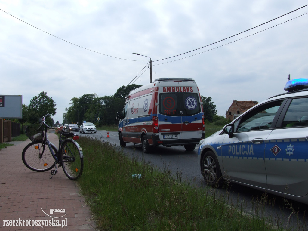 Potrącenie rowerzysty na Zdunowskiej