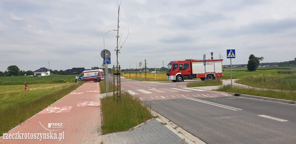 Potrącenie rowerzysty na Zdunowskiej