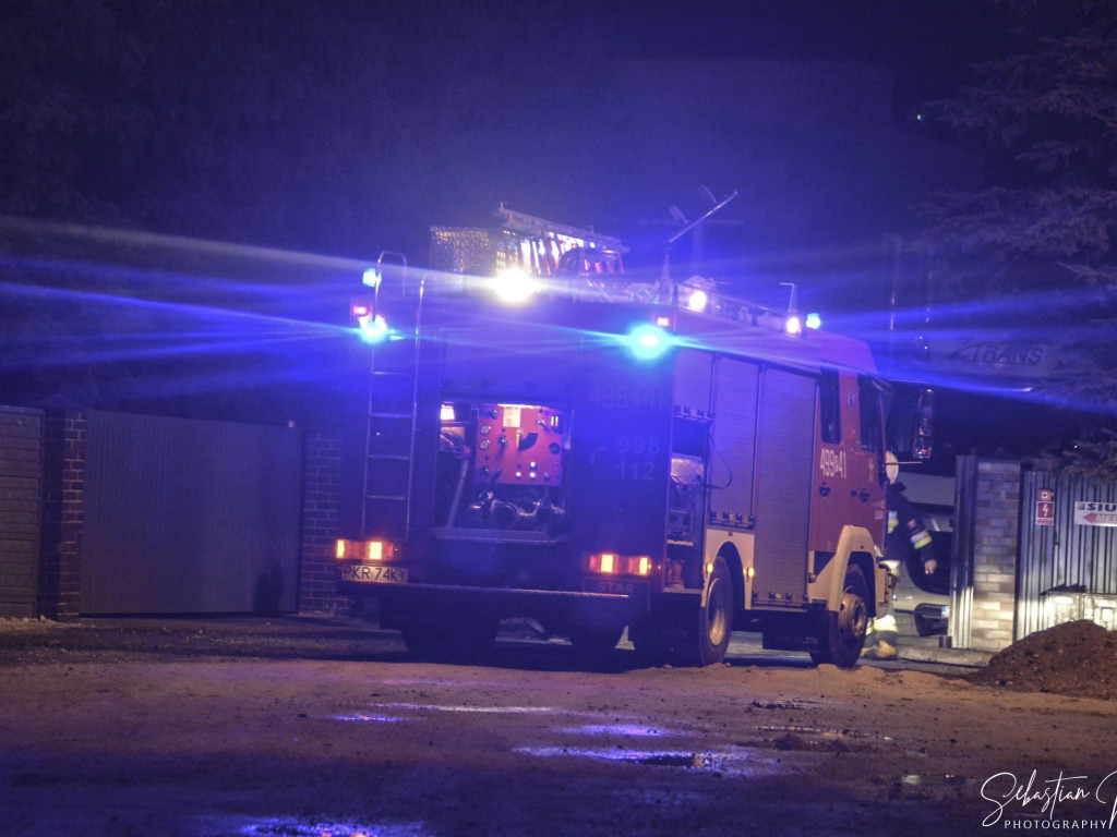Nocny pożar w stolarni pod Krotoszynem