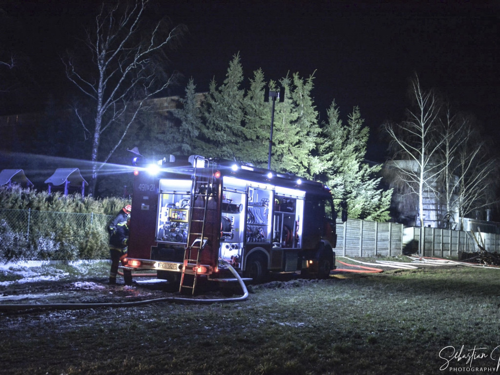 Nocny pożar w stolarni pod Krotoszynem