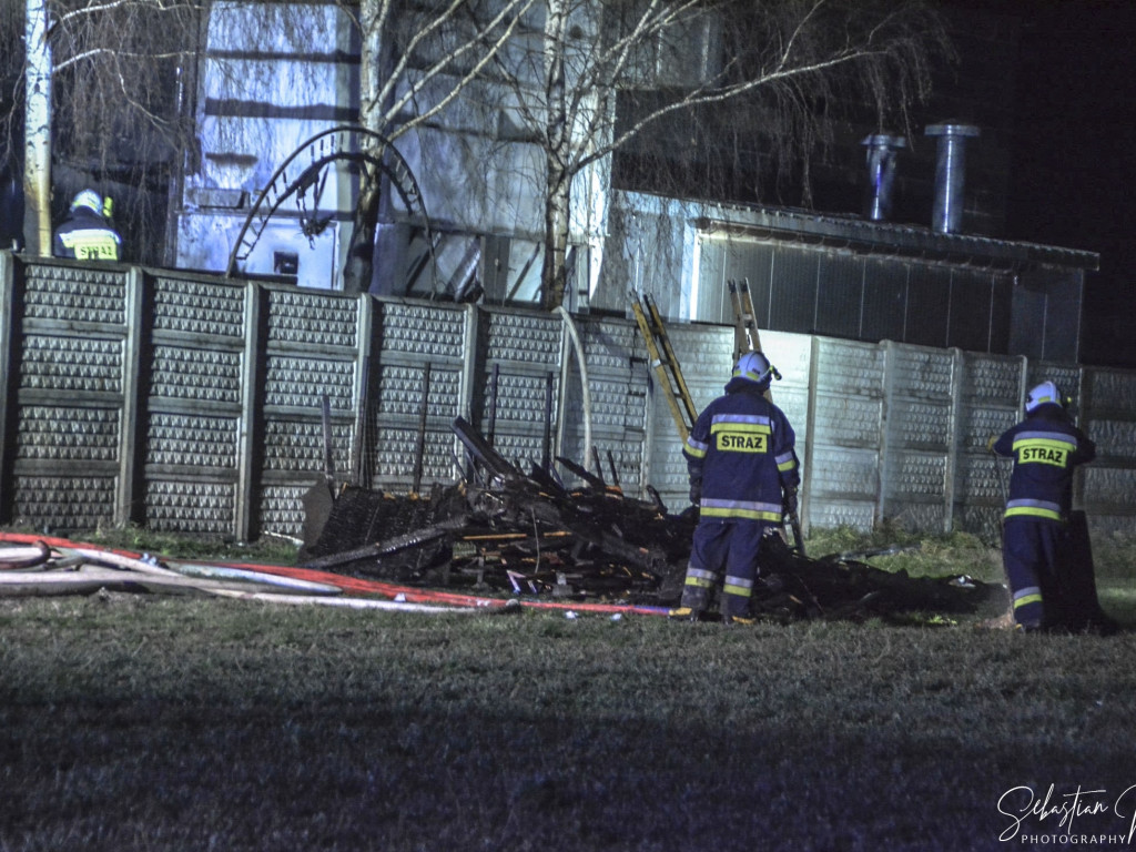 Nocny pożar w stolarni pod Krotoszynem