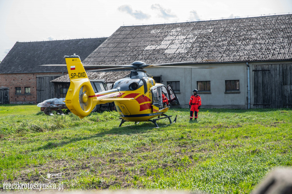 Śmigłowiec pogotowia ratunkowego w Mokronosie