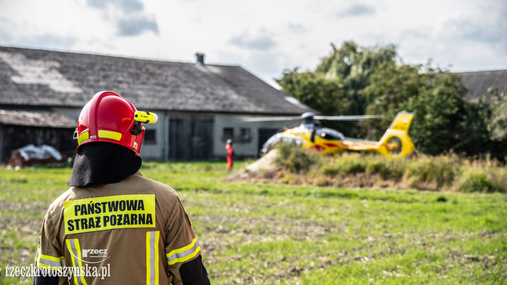 Śmigłowiec pogotowia ratunkowego w Mokronosie