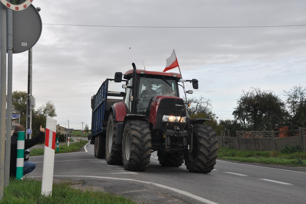 Protest rolników na drogach krajowych