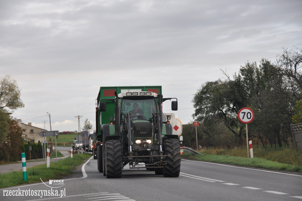 Protest rolników na drogach krajowych