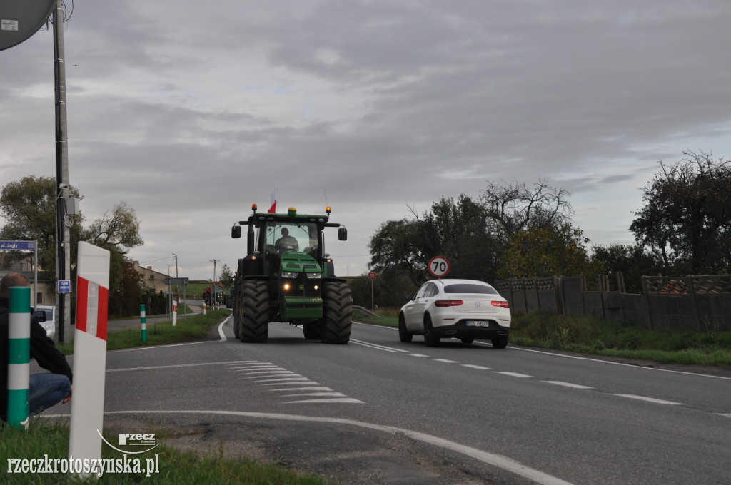 Protest rolników na drogach krajowych