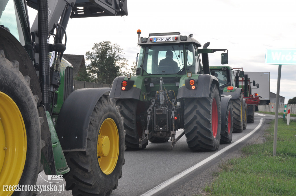 Protest rolników na drogach krajowych