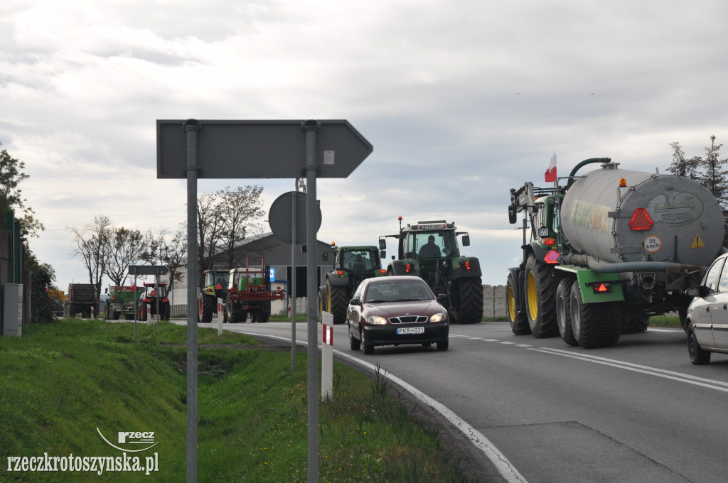 Protest rolników na drogach krajowych
