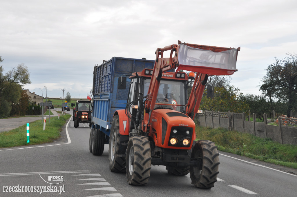 Protest rolników na drogach krajowych