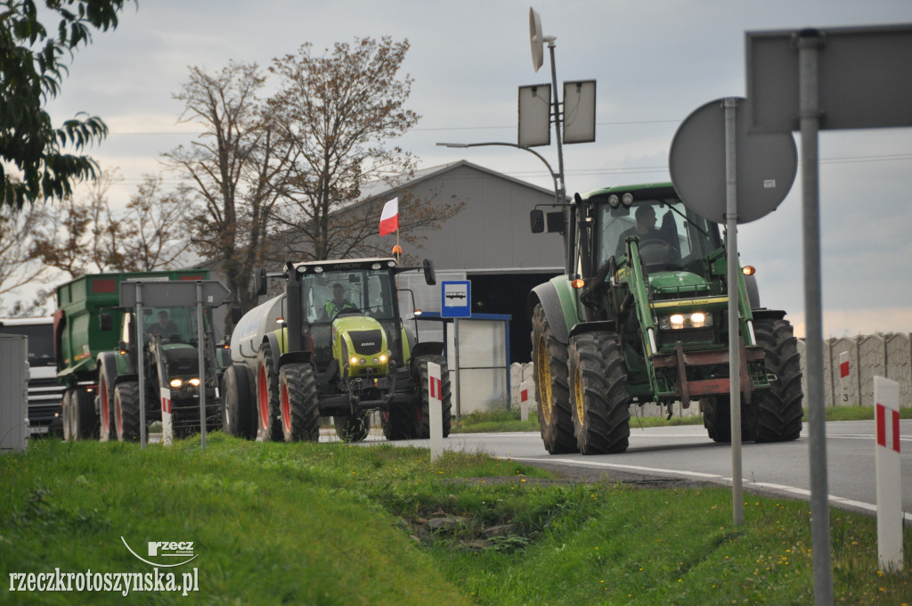 Protest rolników na drogach krajowych
