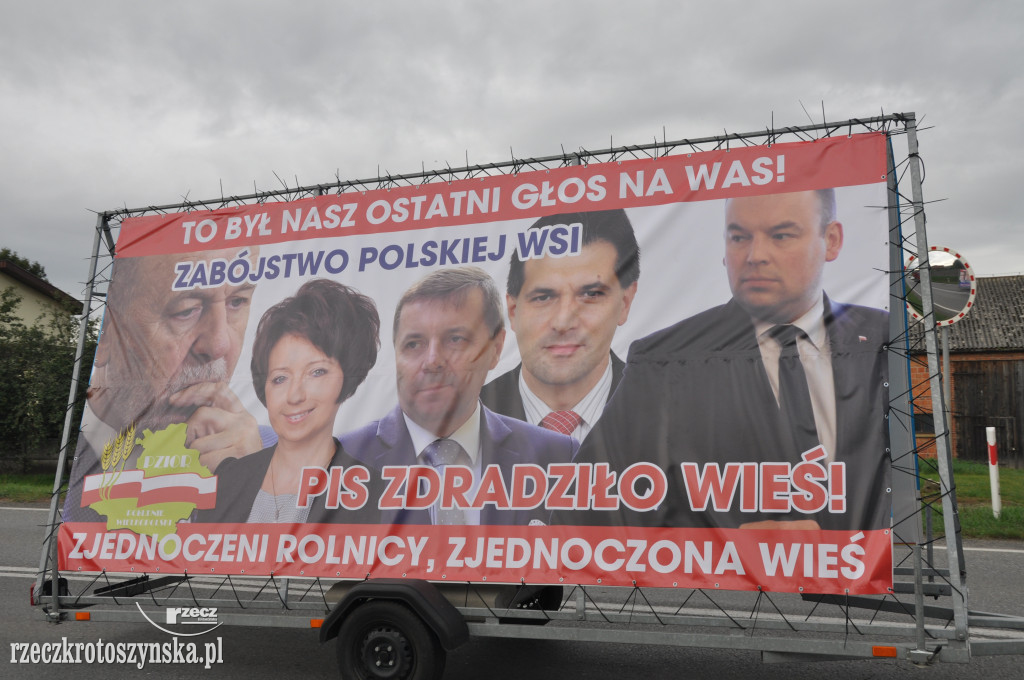 Protest rolników na drogach krajowych