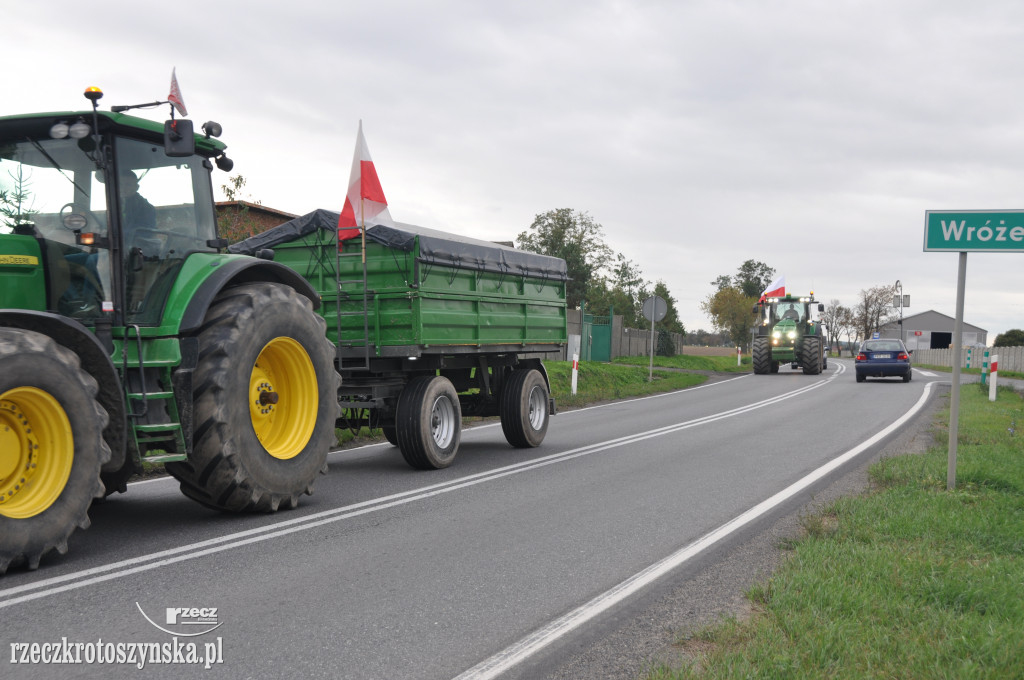 Protest rolników na drogach krajowych