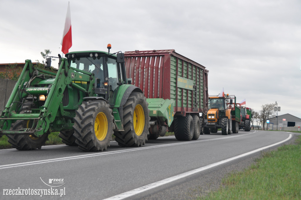 Protest rolników na drogach krajowych
