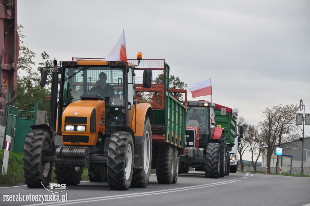 Protest rolników na drogach krajowych