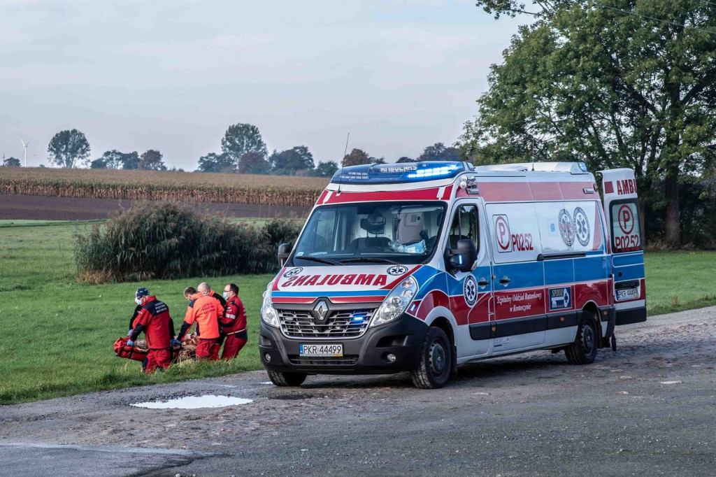 Śmigłowiec LPR przyleciał po pacjenta do Koźmina