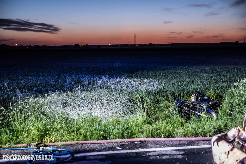 Wypadek na krajowej piętnastce. Auto potrąciło motorowerzystę