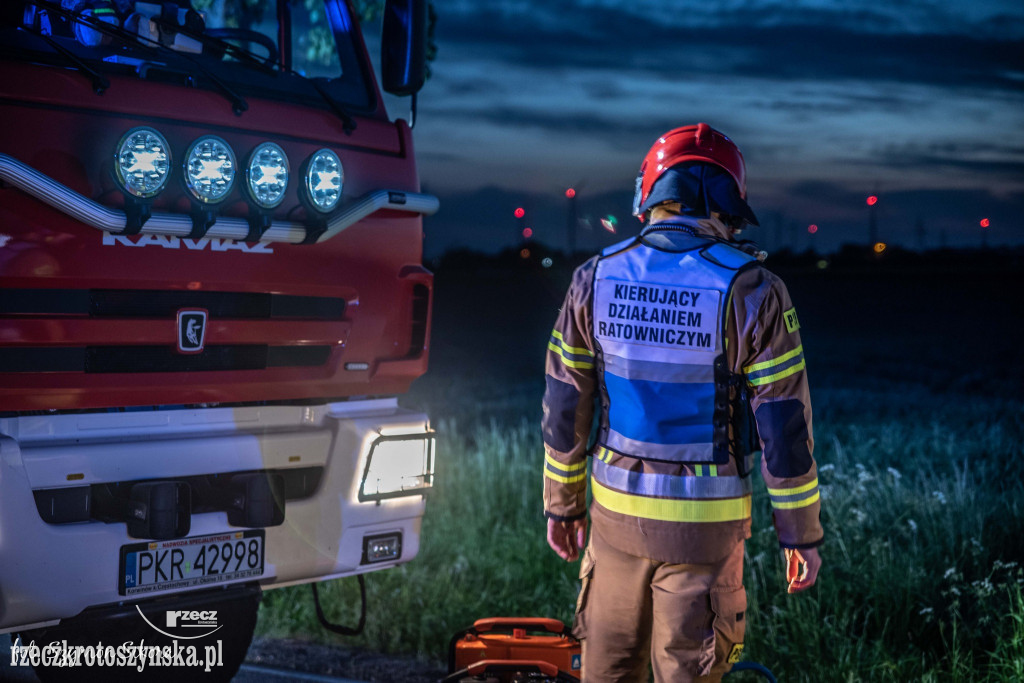 Wypadek na krajowej piętnastce. Auto potrąciło motorowerzystę