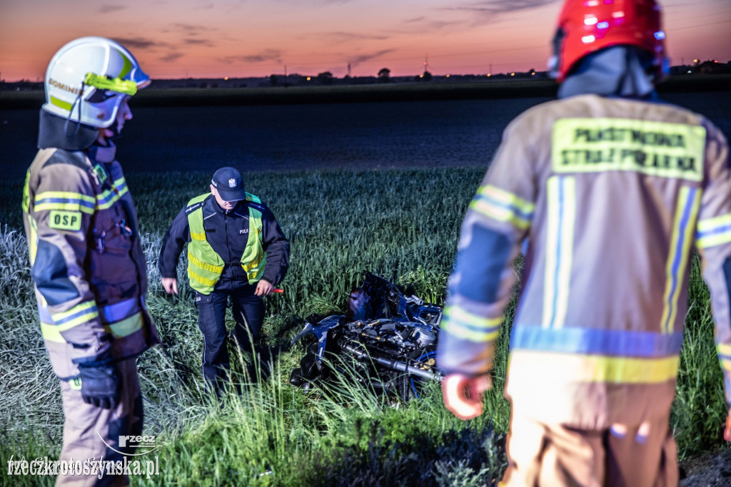 Wypadek na krajowej piętnastce. Auto potrąciło motorowerzystę