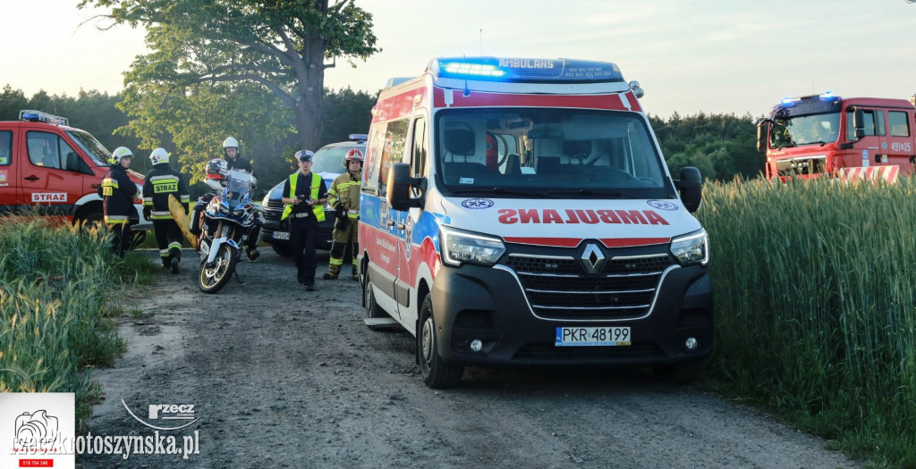 Kobylin. Pechowe zdarzenie motocyklisty