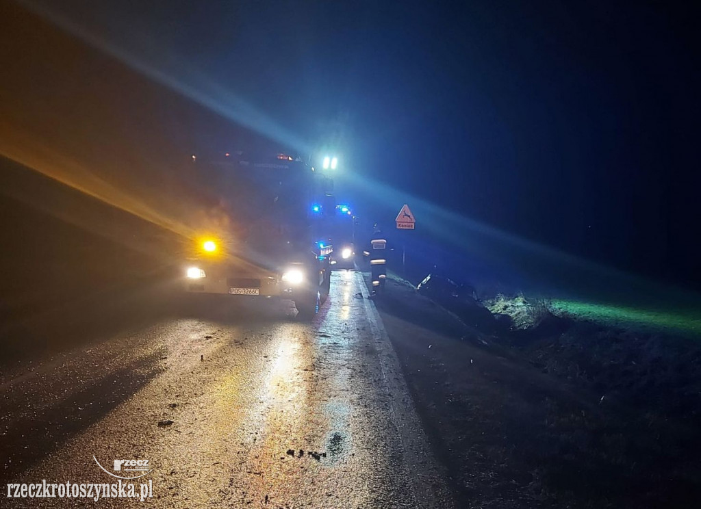 Nocny wypadek BMW w Wolenicach