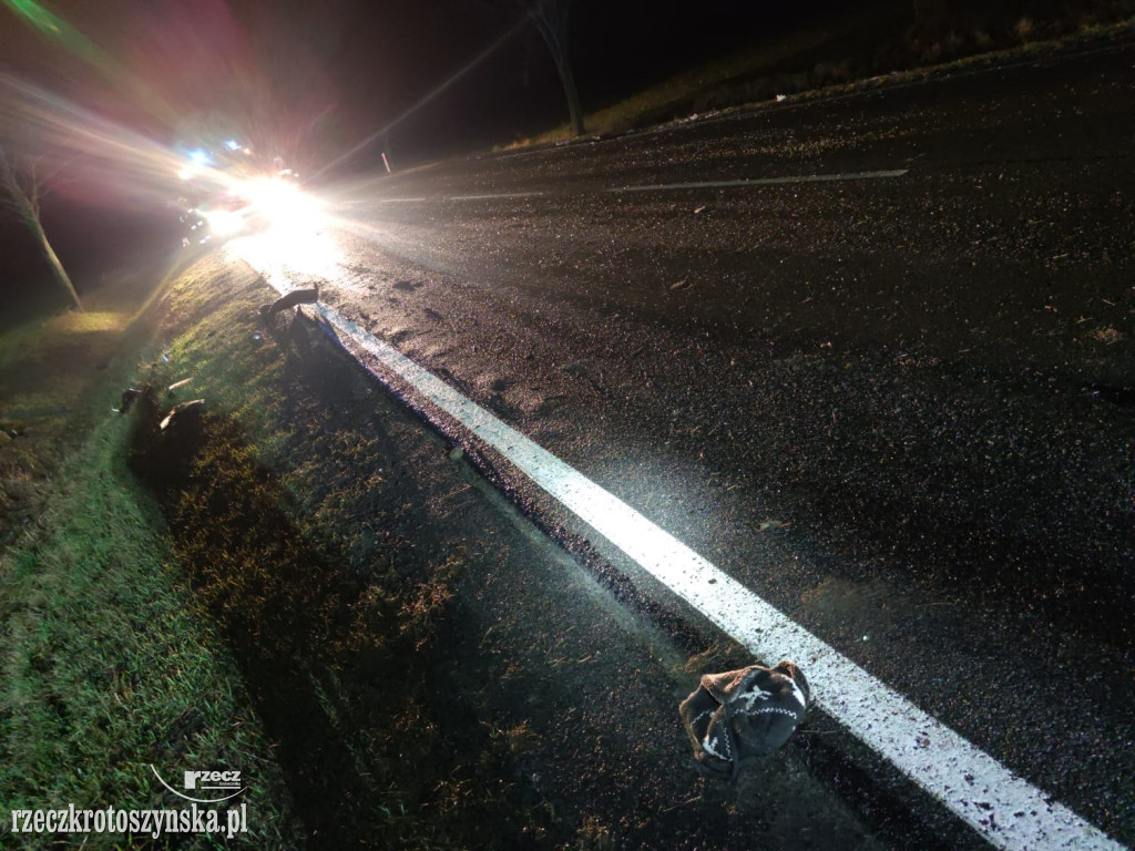 Nocny wypadek BMW w Wolenicach