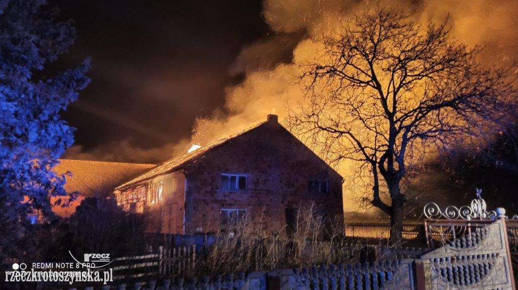 Wielki pożar w Konarzewie. Stodoła została zniszczona