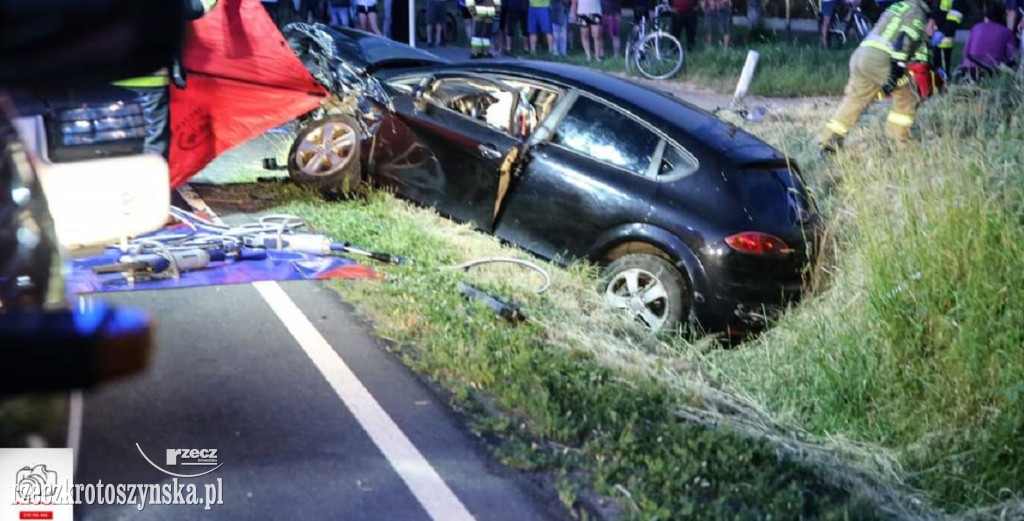 Wypadek na drodze krajowej. Trzy osoby w szpitalu