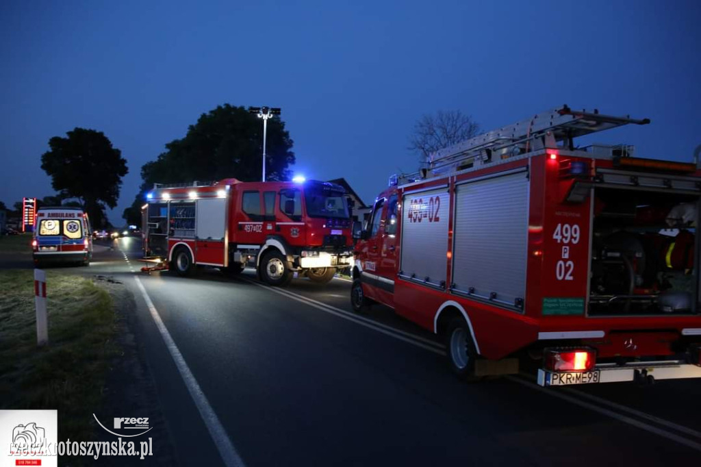 Wypadek na drodze krajowej. Trzy osoby w szpitalu