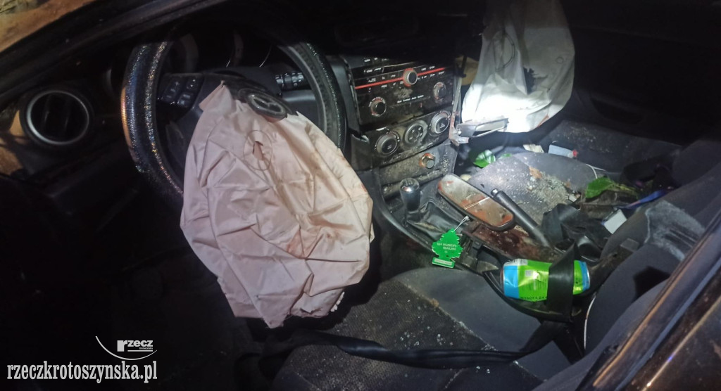 Nocny wypadek na trasie Krotoszyn - Sulmierzyce. Cudem przeżyli