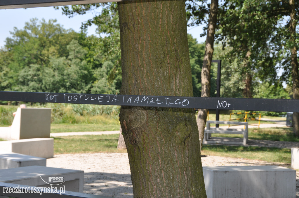 Wandale niszczą sprzęt na Błoniu