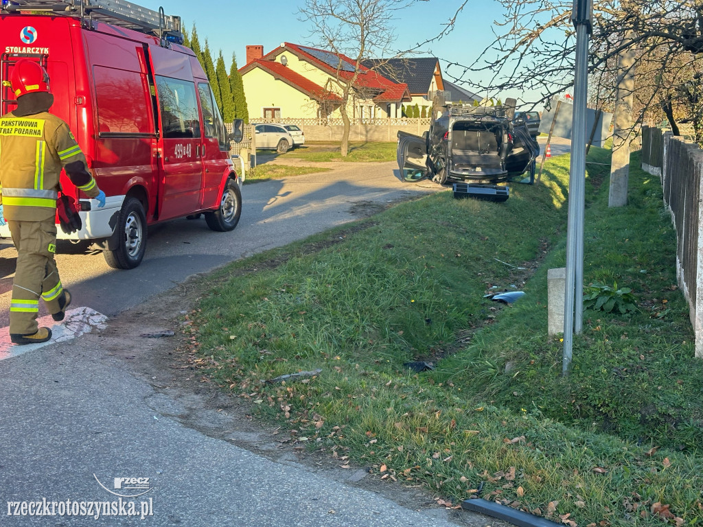 BIADKI. Wypadek na skrzyżowaniu. 3 osoby ranne