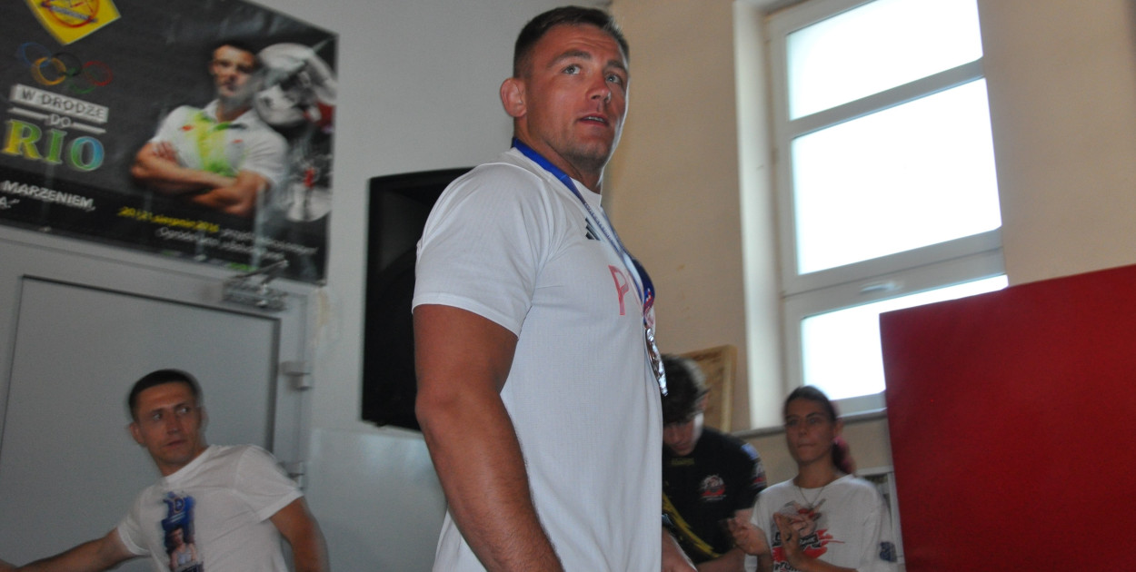 Powitanie Roberta Barana w Krotoszynie po zdobyciu medalu MŚ