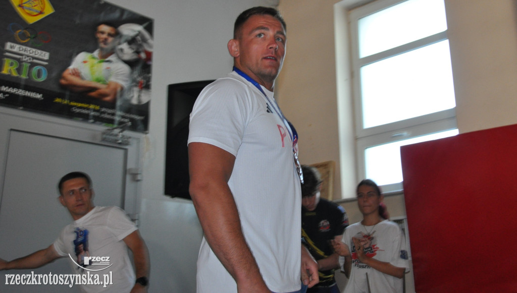 Powitanie Roberta Barana w Krotoszynie po zdobyciu medalu MŚ