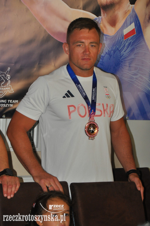 Powitanie Roberta Barana w Krotoszynie po zdobyciu medalu MŚ