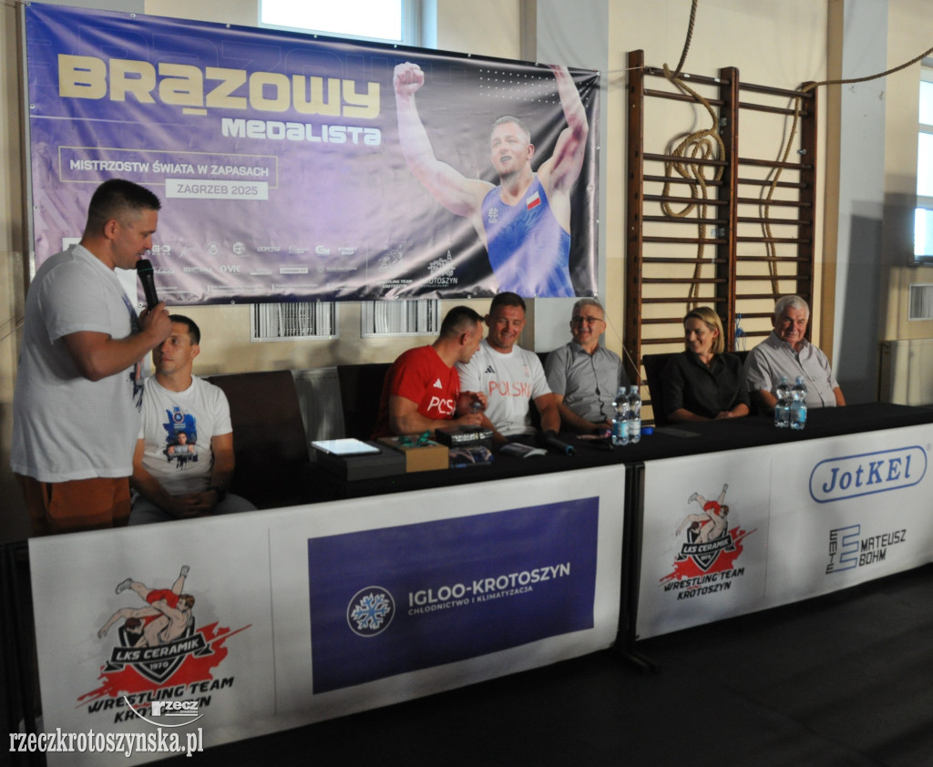 Powitanie Roberta Barana w Krotoszynie po zdobyciu medalu MŚ