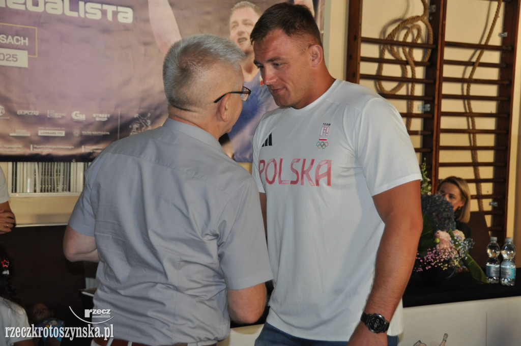 Powitanie Roberta Barana w Krotoszynie po zdobyciu medalu MŚ