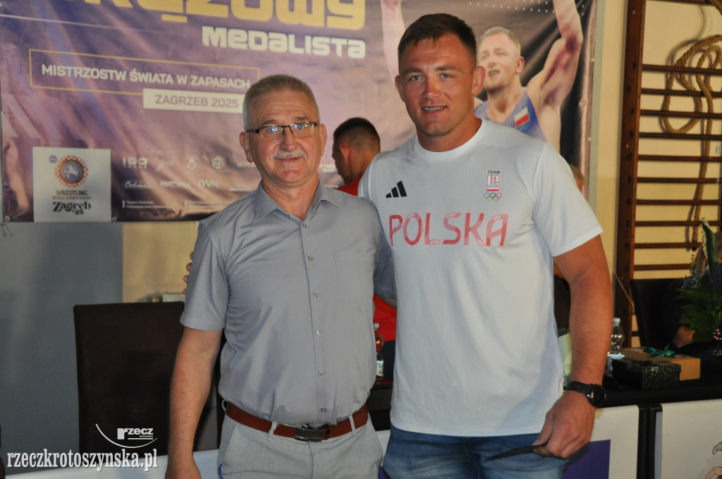 Powitanie Roberta Barana w Krotoszynie po zdobyciu medalu MŚ