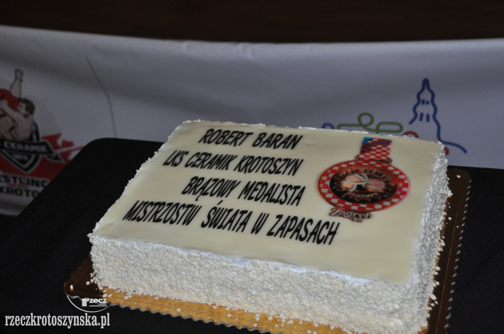 Powitanie Roberta Barana w Krotoszynie po zdobyciu medalu MŚ