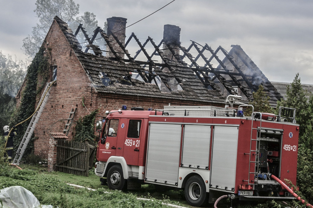 Pożar domu jednorodzinnego w Suśni (gm. Koźmin Wlkp.)